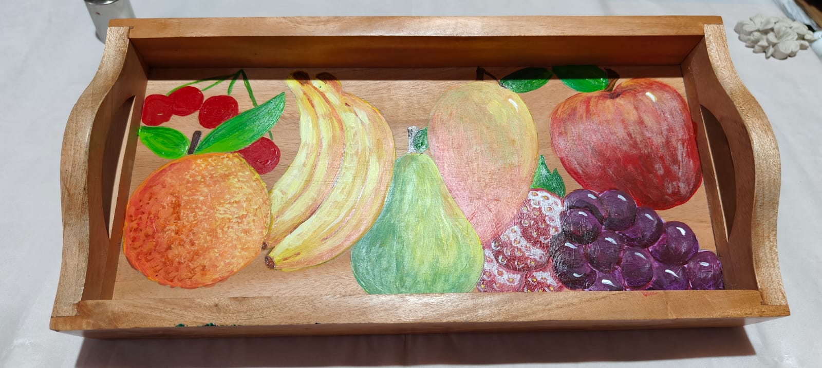 Acrylic On Wooden Tray
